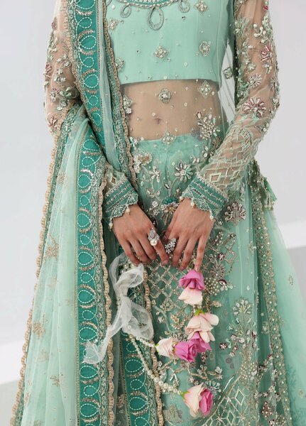 Lamore by Sardinia Unstitched Luxury Hand Work Net 3 peice SRD25LH D-7 Crystal Bloom - Formals Collection