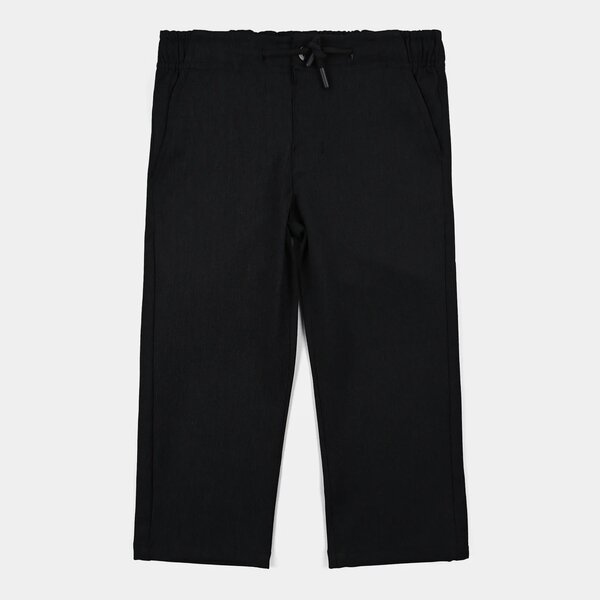 Boys Cotton Twill Pant Poly - BLACK