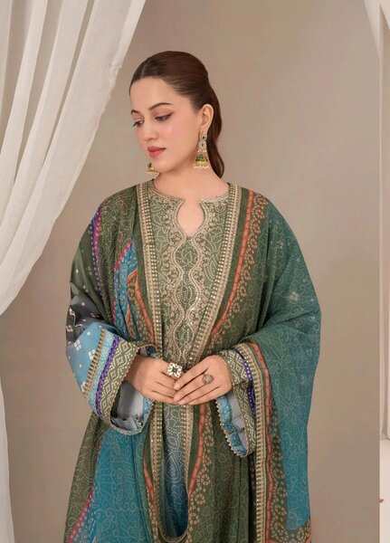 Chandan Nagri RTW Embroidered Silk 3 Piece Suit Selin - Casual Collection