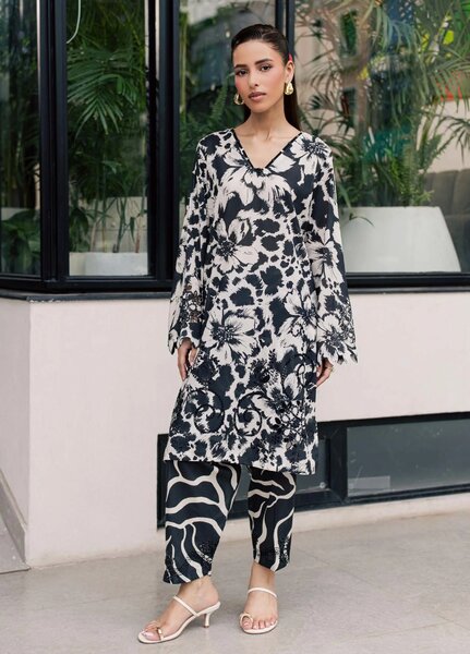 Ballerina by Nureh Unstitched Printed Chikankari  Lawn 2 Piece Suit NU26UBCL NU2-214 - Casual Collection