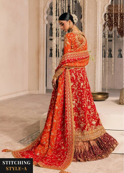 AIK Atelier Unstitched Embroidered Kataan Silk 3 Piece Suit AIK26UAW D-05 - Wedding Collection
