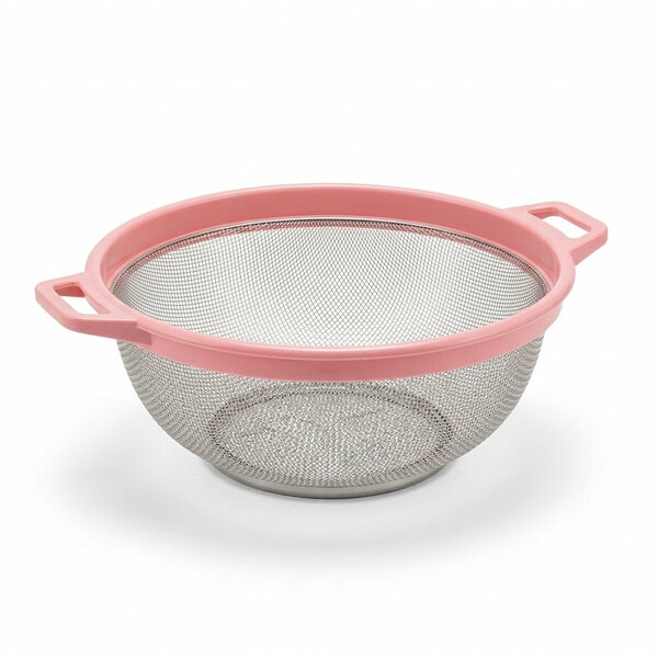 Round Steel Strainer With Colorful Handle 30 Cm | Kitchen Sieve