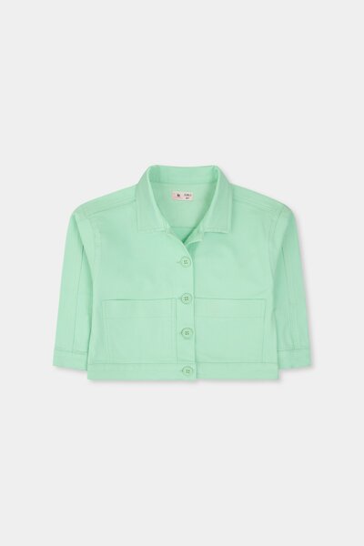 Mint Twill Girls' Jacket