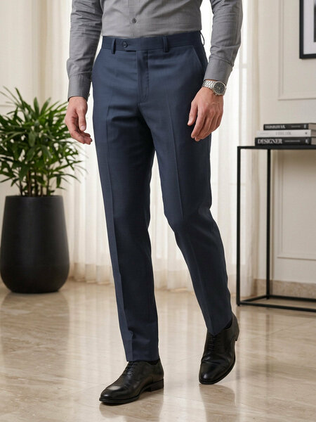 Navy Blue Executive Formal Dress Pant (FDT-436)