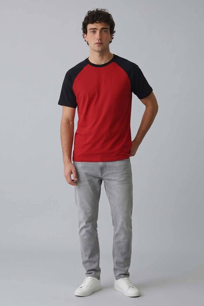 Jay Cee Men's Contrast Raglan Tee Shirt