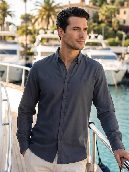 Dark Grey Oxford Shirt (CSB-318)