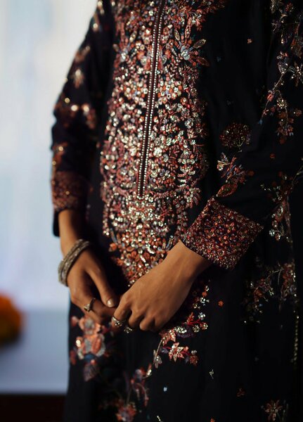 Rekha by Casualite RTW Embroidered Viscose Silk 3 Piece Suit CL26RVR Bisma - Festive Collection