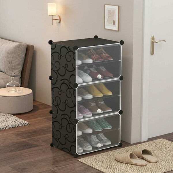 Assorted 3 PARTISION PVC SHOE RACK