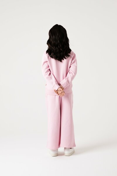 Girls Pink Stitch Fleece Co-ord Set