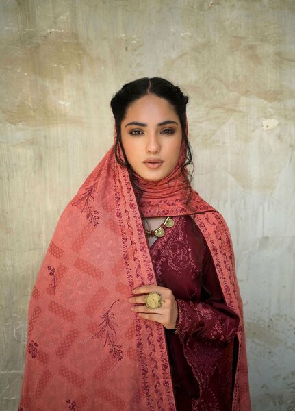 Beneath Bukhara by Mushq Unstitched Embroidered Linen 3 Piece Suit MU26UBBW Bukhara Bloom HUNWI260101 - Winter Collection