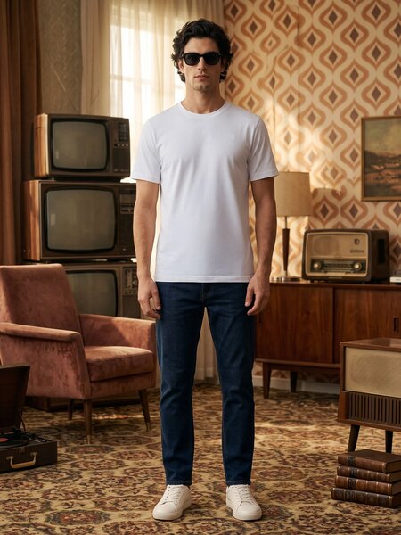 White Basic T-Shirt (TEE-516)