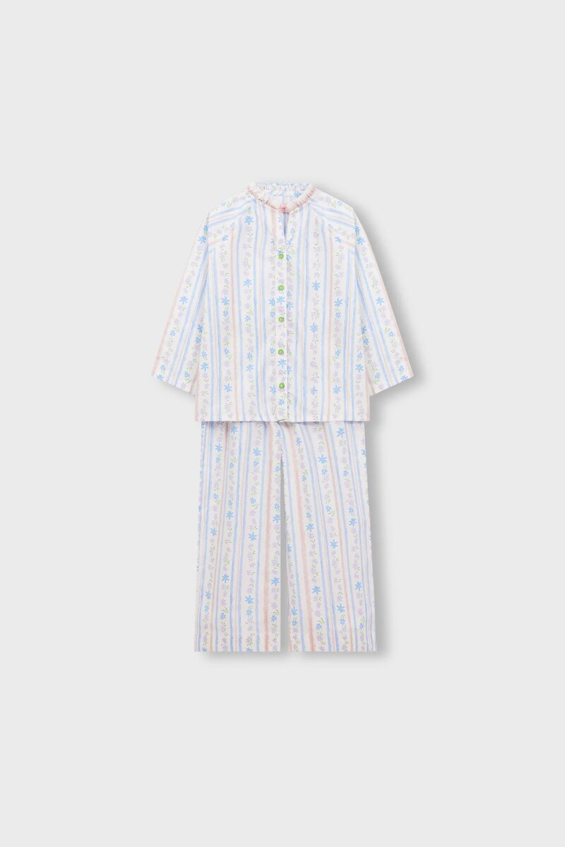 White Printed Cotton Co-ord Set