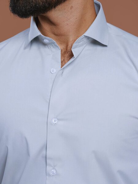 Sky Blue Plain, Cutaway Collar, Elite Edition, Men’s Formal Shirt (FS-2557)