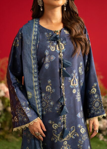 Marine by Rashid Textiles Unstitched Printed Luxury Silk 3 Piece Suit RT26USM D-3903 - Winter Collection