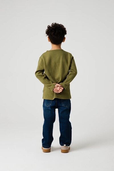 Boys Olive Play Henley Tee