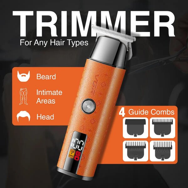 VGR - Professional Hair Trimmer For Men | Precision T-Blade Cutting With 100 Min Runtime & Turbo Mode