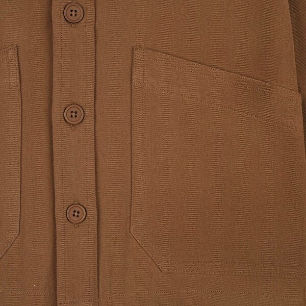 Boys Cotton Twill Shirt (Sepia) - BROWN