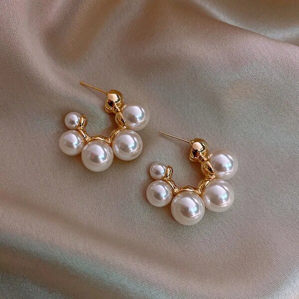 Shein - 14pcs Luxury Pearl Earrings Set