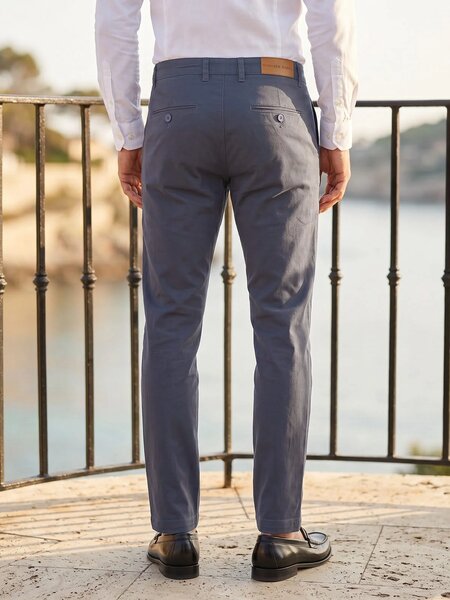 Dark Grey Smart Fit Chino Pant-73