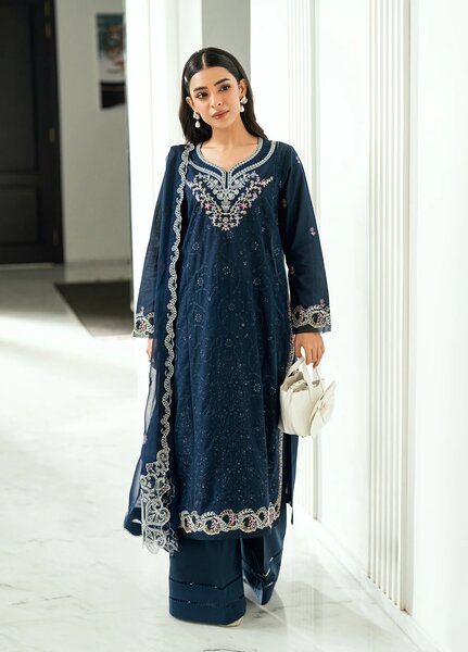 Virelle by Sahane Unstitched Embroidered Lawn 3 Piece Suit CG50008 Aster - Casual Collection