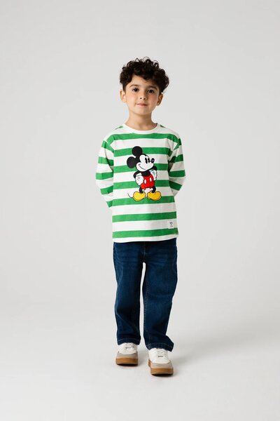 Boys Mickey Stripe Graphic Tee