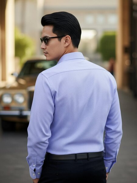 Blue Checkered, Elite Edition, Cutaway Collar Men’s Formal Shirt (FS-2646)