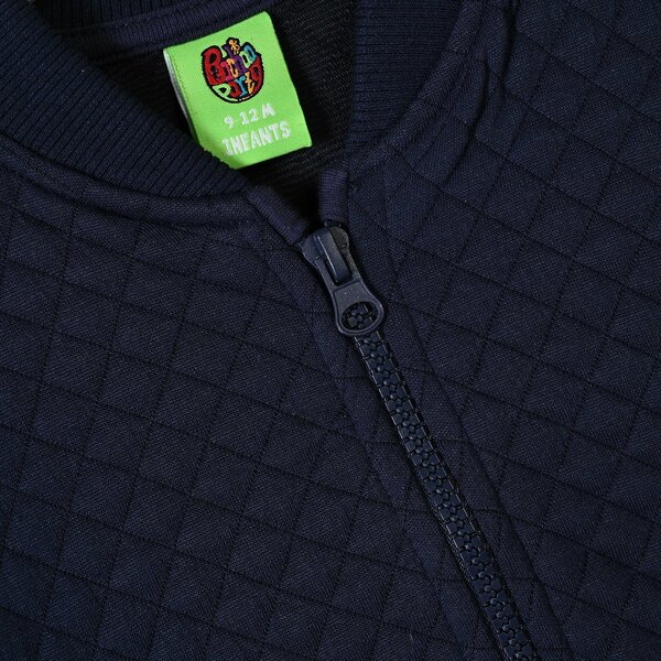Infant Boys Quilted Jacket Bomber-BLUE