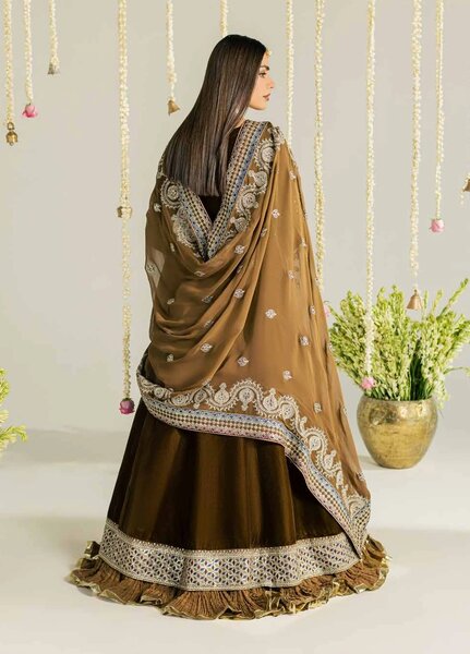 Maya by Nureh Unstitched Embroidered Velvet 3 Piece Suit NU26UMV NW-133 - Wedding Collection