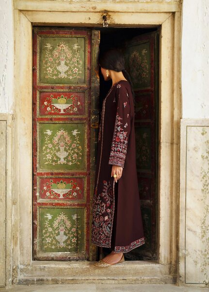 Moksha by Casualite RTW Embroidered Karandi Silk 3 Piece Suit CL26UMK Baran - Casual Collection