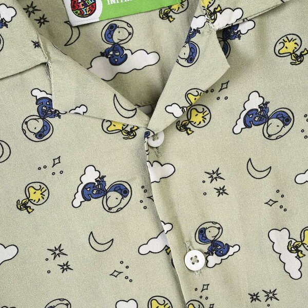 Infant Boys Linen Viscose Nightwear Space- Light Green
