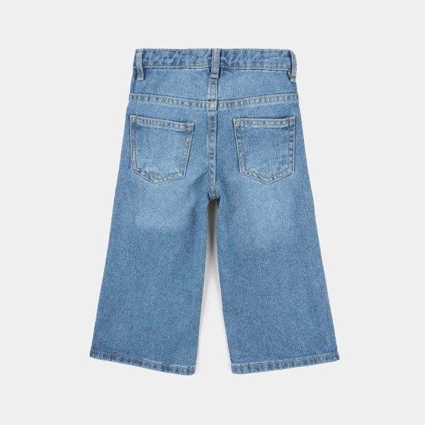 Infant Girls Denim Stretch Pants - Dark Blue