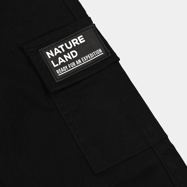 Boys Cotton Twill Pant Nature Land-Black