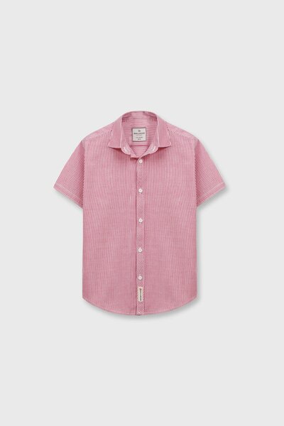 Boys Red Stripe Casual Shirt