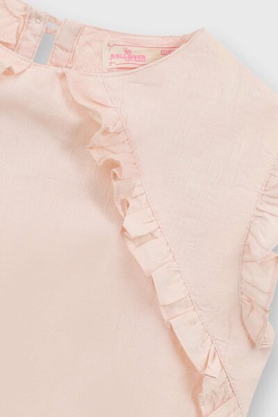Soft Pink Flutter Cotton Top
