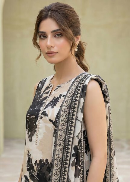 Lakhany Unstitched Printed Lawn 3 Piece Suit LSM26ULP LG-MM-1043 - Casual Collection
