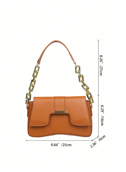 Shein - Minimalist Casual Chain Underarm Bag Women Small Square Shoulder Bag