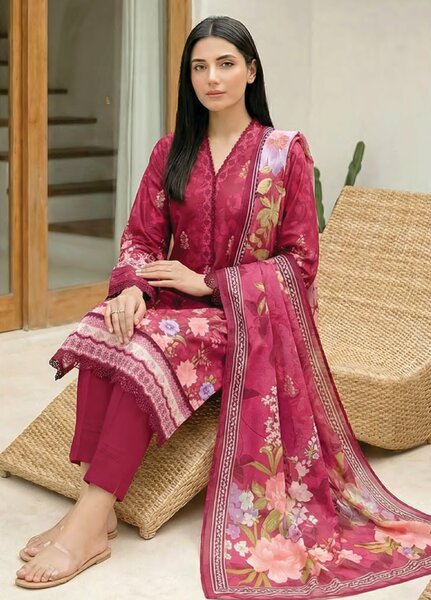 Summer Prints by Lakhany Unstitched Printed Lawn 3 Piece Suit LSM26USP LG-SG-0112 - Summer Collection