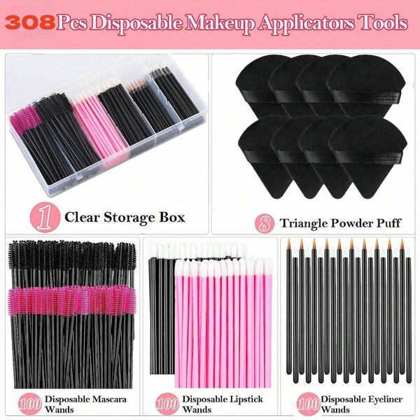 Shein - 309Pcs Makeup Accessories Set
