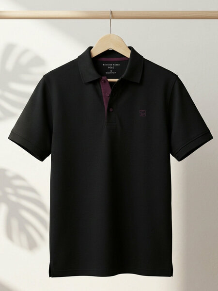 Black Designer Polo T-Shirt (POLO-1229)
