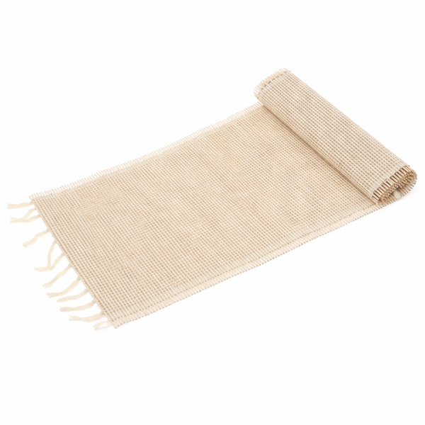 Neutral Drama Bamboo Runner 13x45" – Minimalist Natural Table Runner