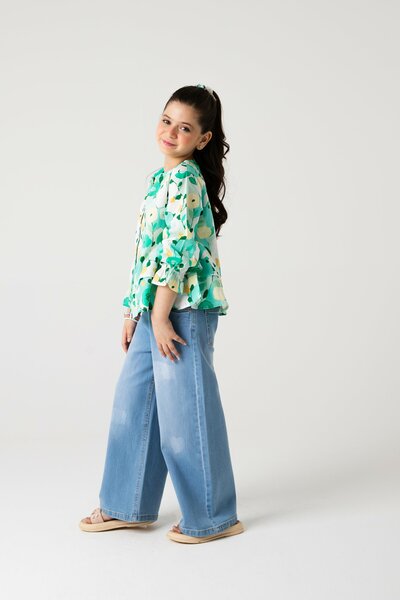 Verdant Whimsy Frill Top