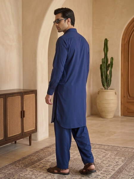 Royal Blue Designer Shalwar Kameez (SK-771)