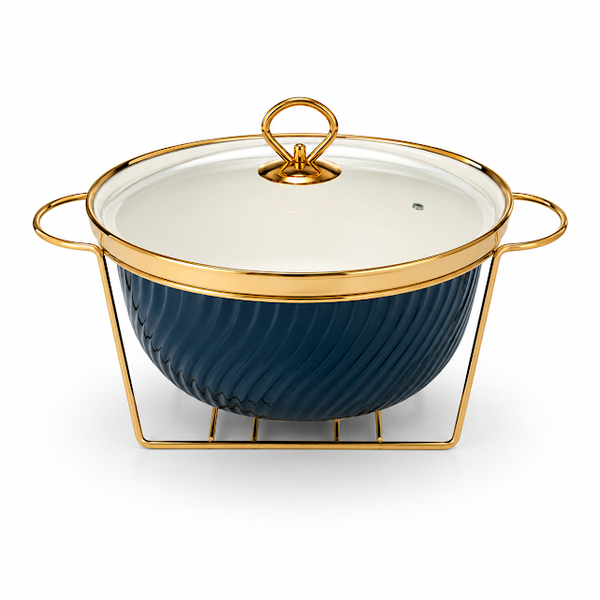 Premium 10 Inch Round Casserole Blue for Elegant Food Presentation