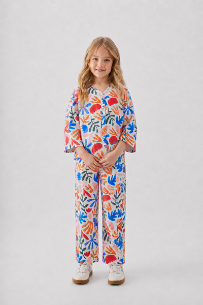 Tropical Vibrant Cotton Co-ord Set