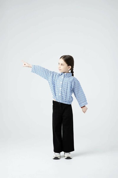 Blue Heartsy Top