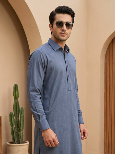 Grey Designer Shalwar Kameez (SK-779)