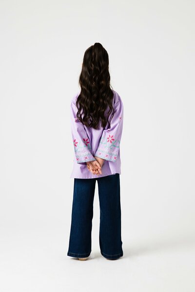 Light Purple Grace Embroidered Top