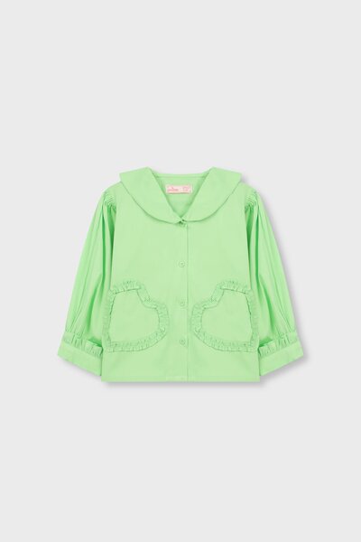 Lime Glow Collar Top