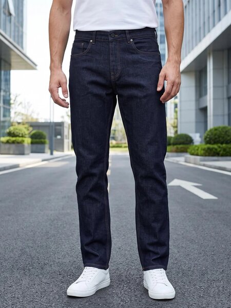 Indigo Blue Straight Fit Jeans 63