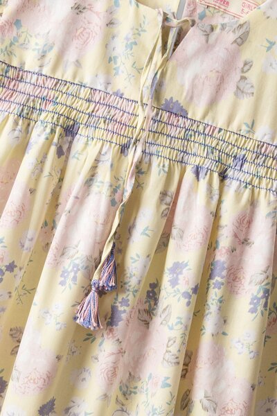 Lemon Bloom Cotton Dress